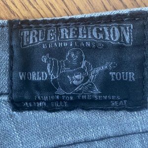 True Religion Straight Leg Gray Jeans